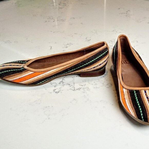 Fortress of Inca Fabric Stripe Flats - Sz 6 - Picture 2 of 6